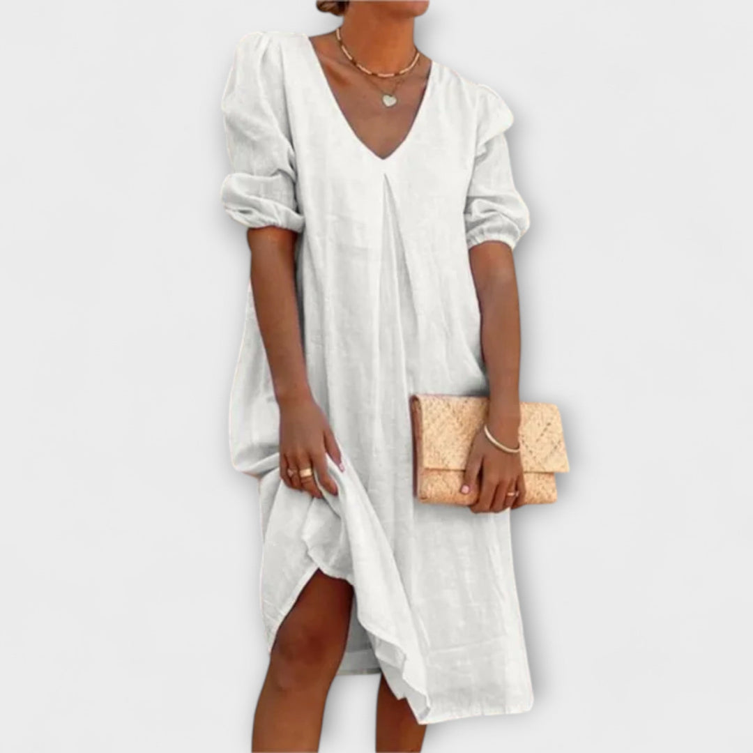 Fanny - Robe d'été élégante avec des détails en crochet