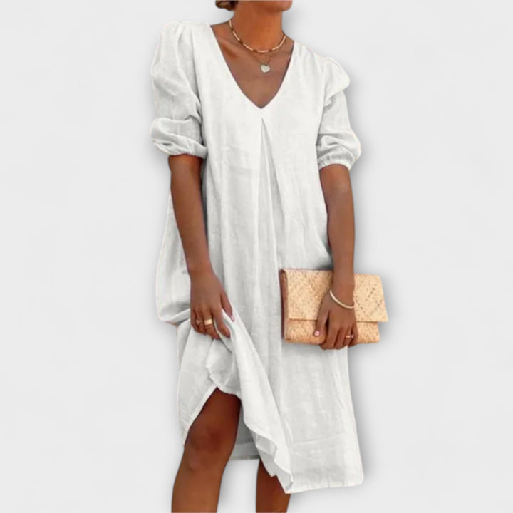 Fanny - Robe d'été élégante avec des détails en crochet