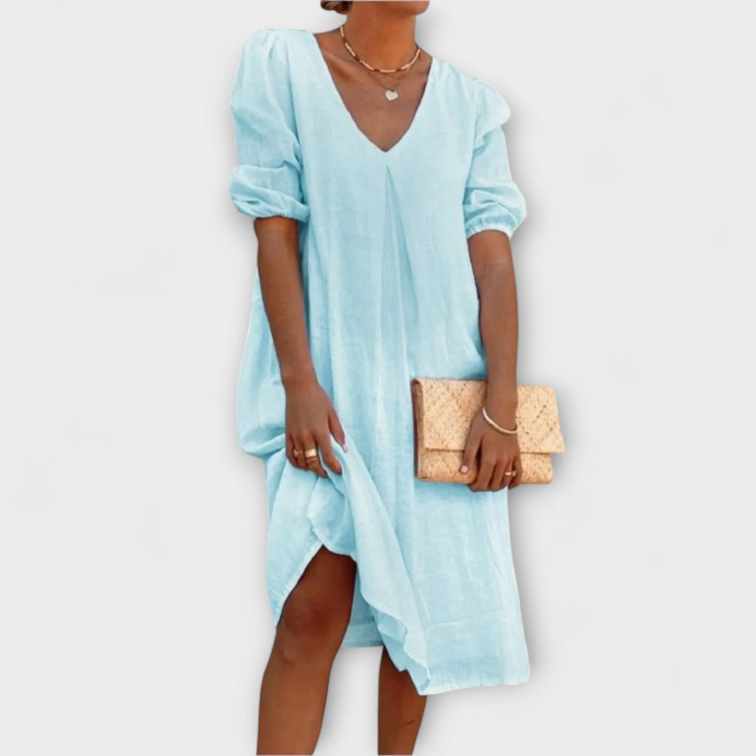 Fanny - Robe d'été élégante avec des détails en crochet