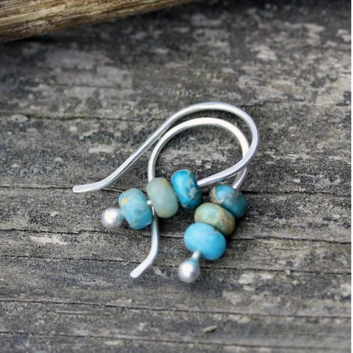 Boucles d'oreilles en perles turquoises