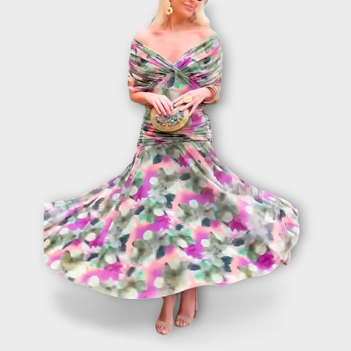 Aurora - Robe maxi stylée avec décolleté en V