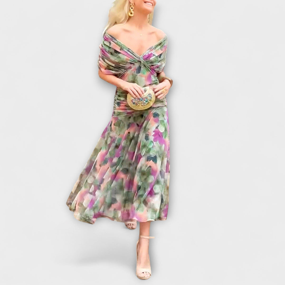 Aurora - Robe maxi stylée avec décolleté en V