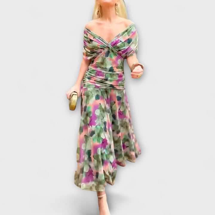 Aurora - Robe maxi stylée avec décolleté en V