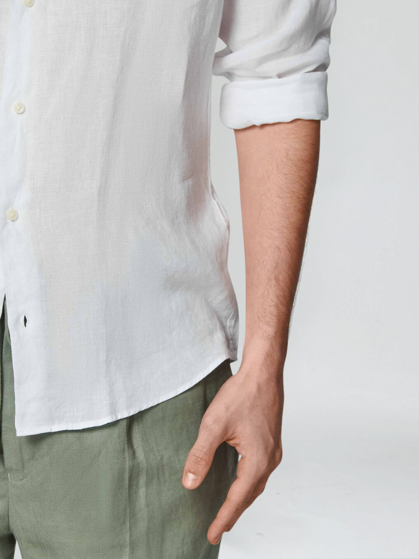 Chemise en Lin Essentielle - Blanche