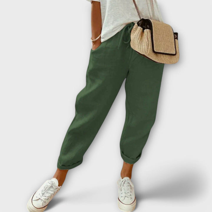 Bibi - Pantalon en lin à la mode et confortable