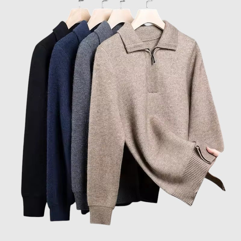 Libuše - Pull en cachemire avec zip quart Gstaad