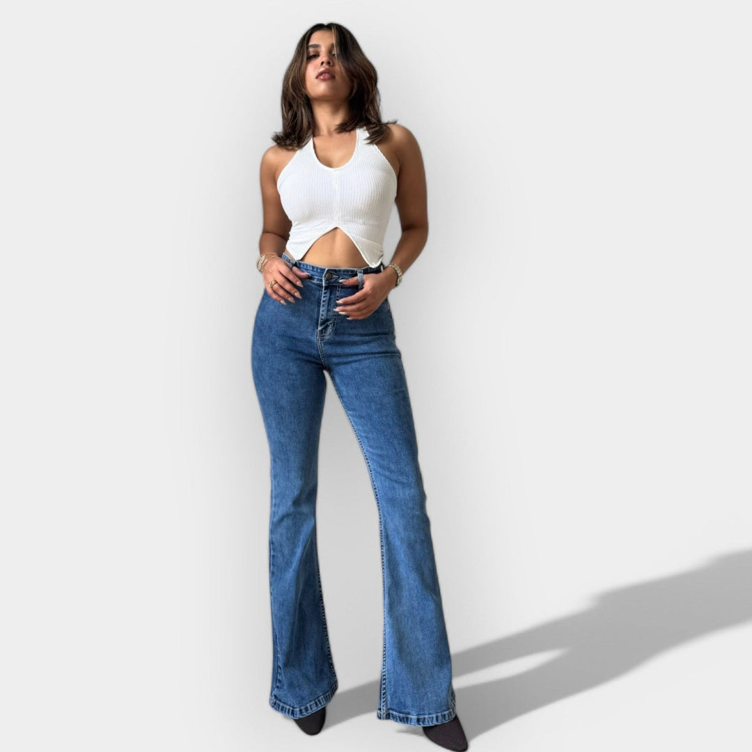 Barbora - Jeans évasés très taille haute