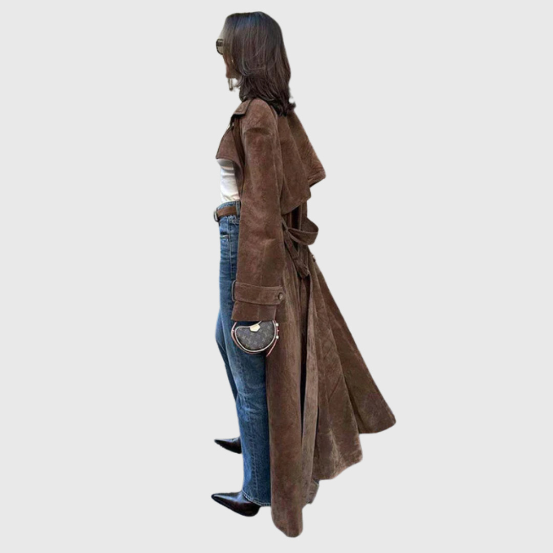 Veronika – Trench en daim élégant