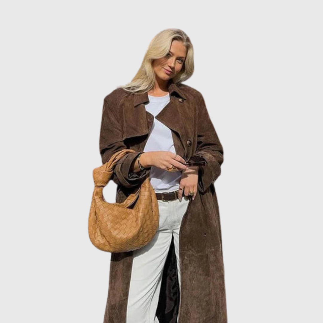Veronika – Trench en daim élégant