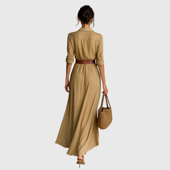 Thames – Robe maxi croisée élégante