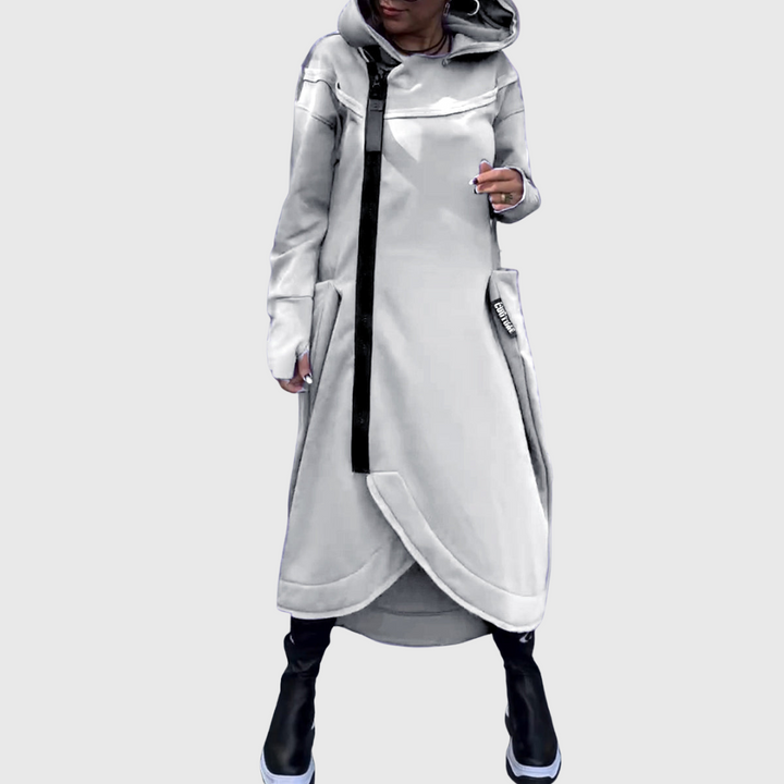Adriana – Veste asymétrique stylée avec capuche