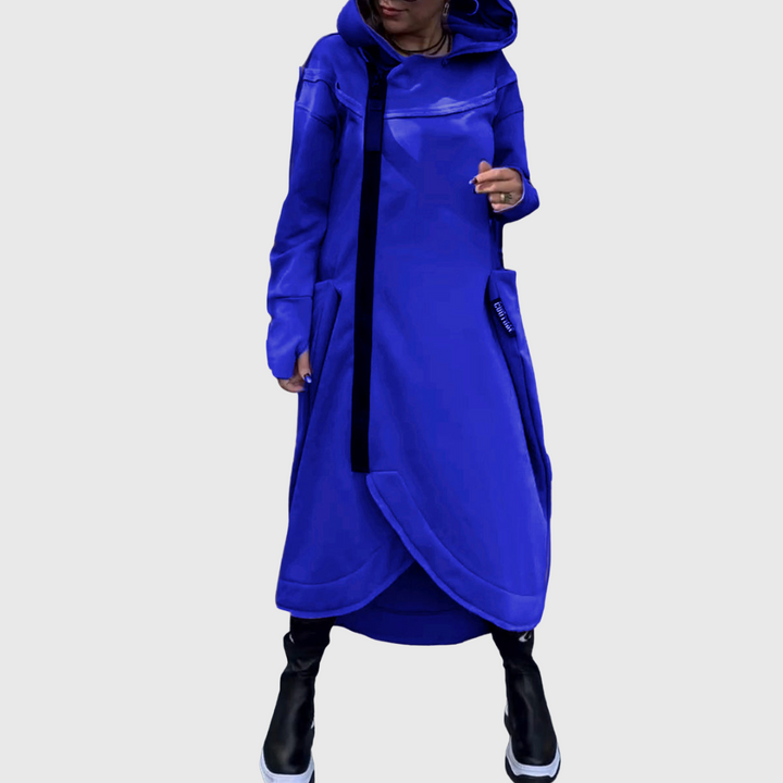 Adriana – Veste asymétrique stylée avec capuche