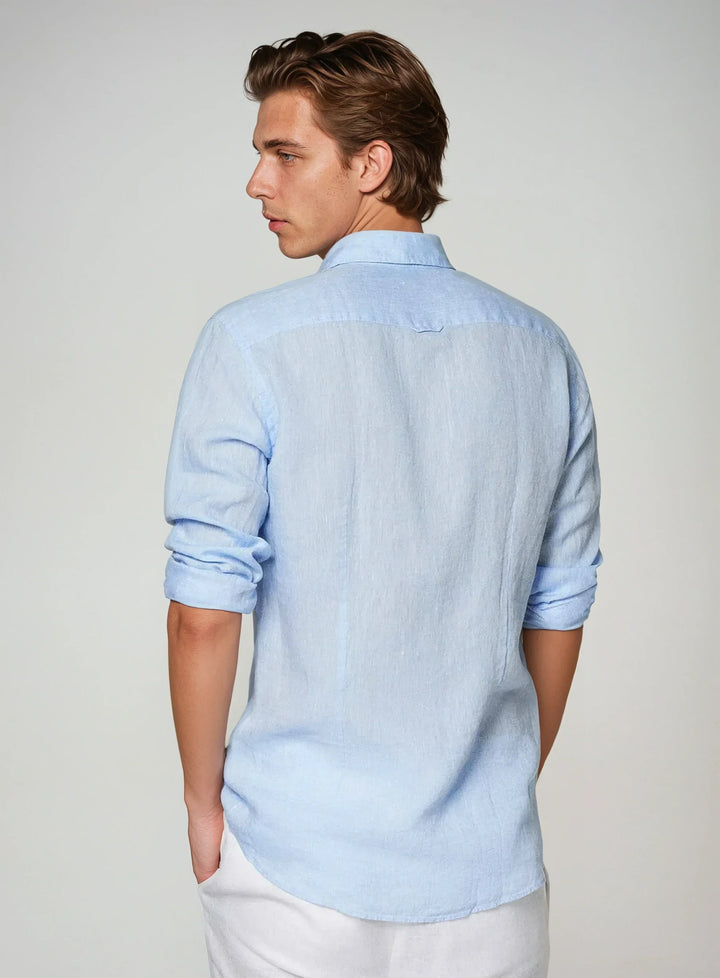 Chemise en Lin Essentielle - Bleu Clair