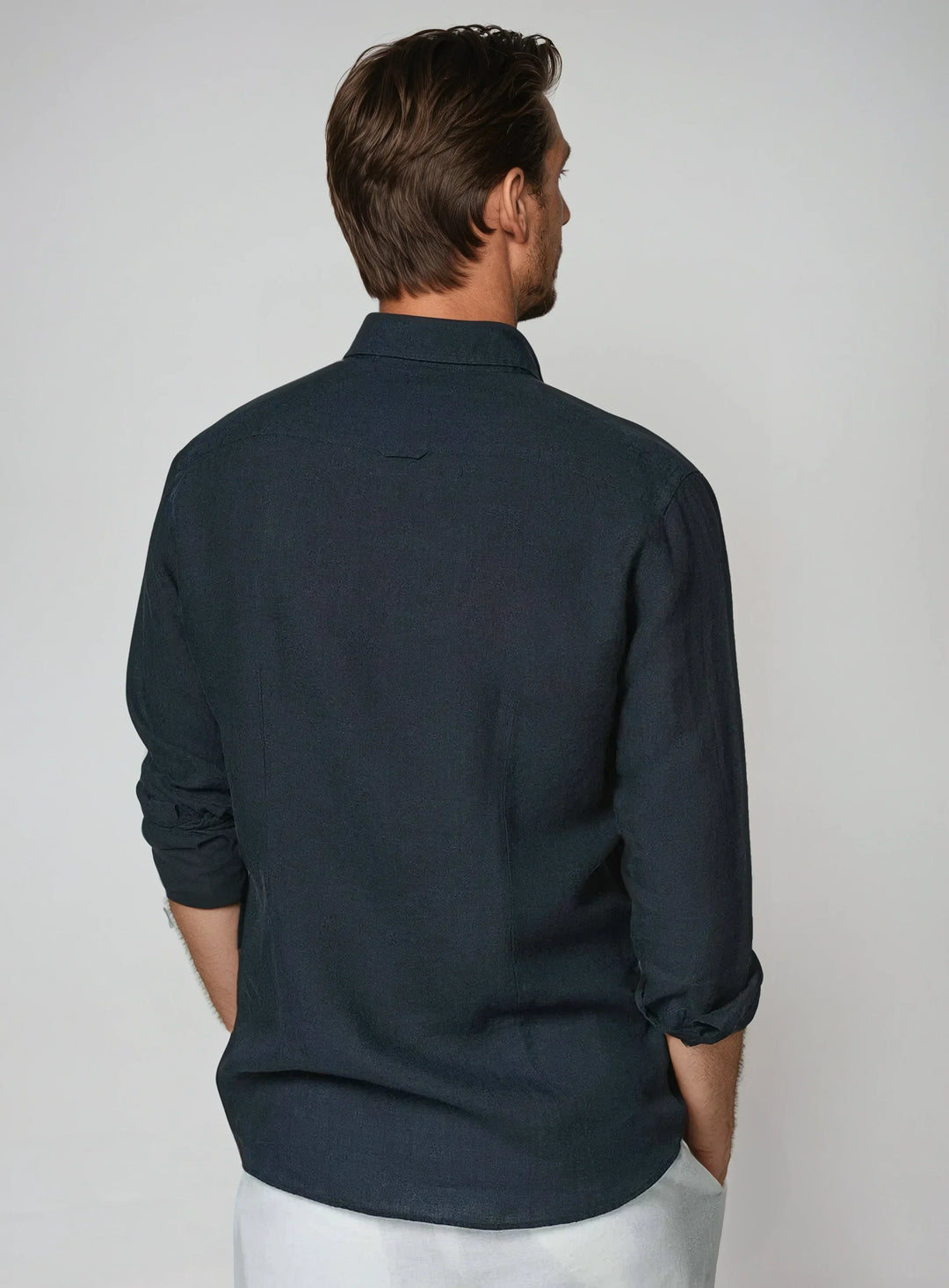 Chemise en Lin Essentielle - Bleu Marine