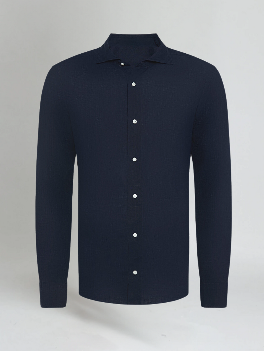 Chemise en Lin Essentielle - Bleu Marine