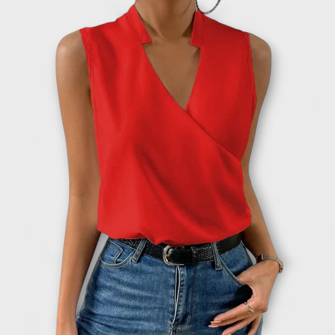 Top d'été doux avec décolleté en V