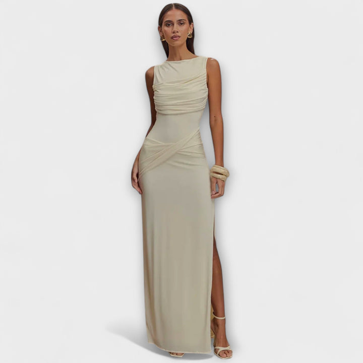 Rieke - Robe Maxi Stylée avec Fente Haute