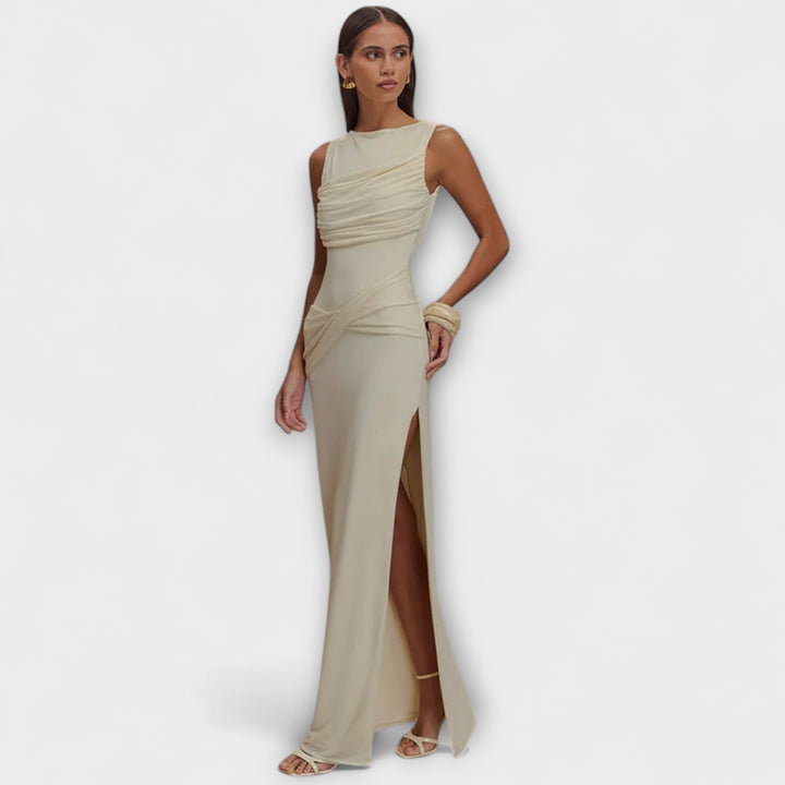Rieke - Robe Maxi Stylée avec Fente Haute