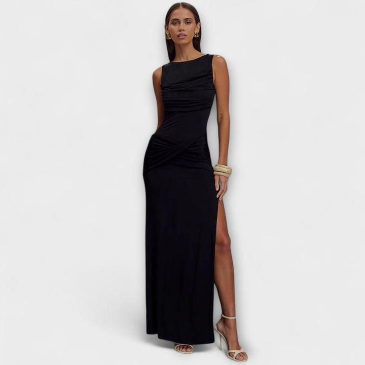 Rieke - Robe Maxi Stylée avec Fente Haute