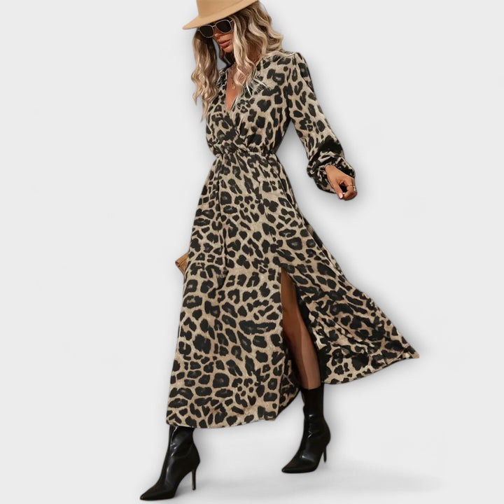 Natalie - Robe stylée avec imprimé léopard
