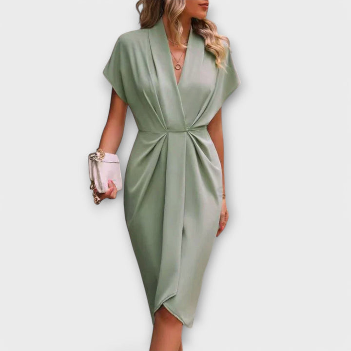Serena - Robe Midi Croisée