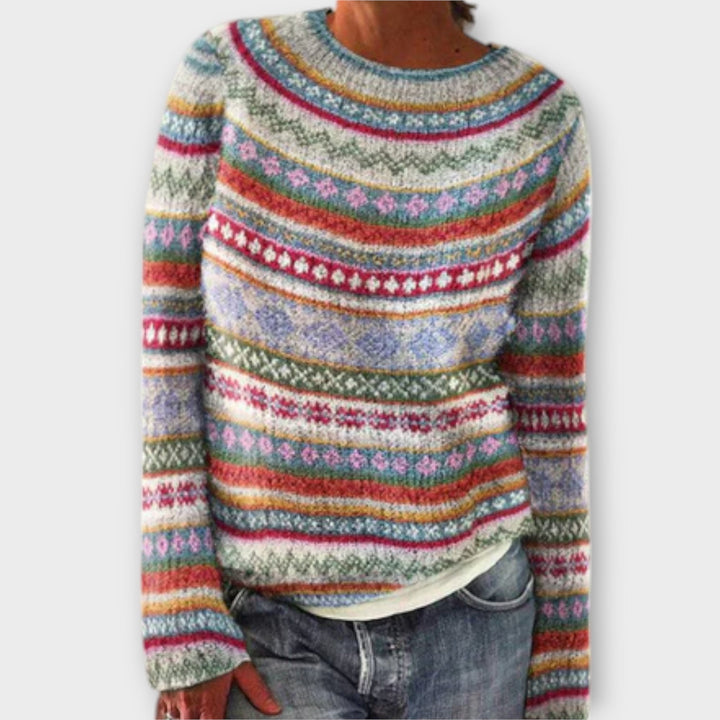 Pull vintage en tricot pour femmes