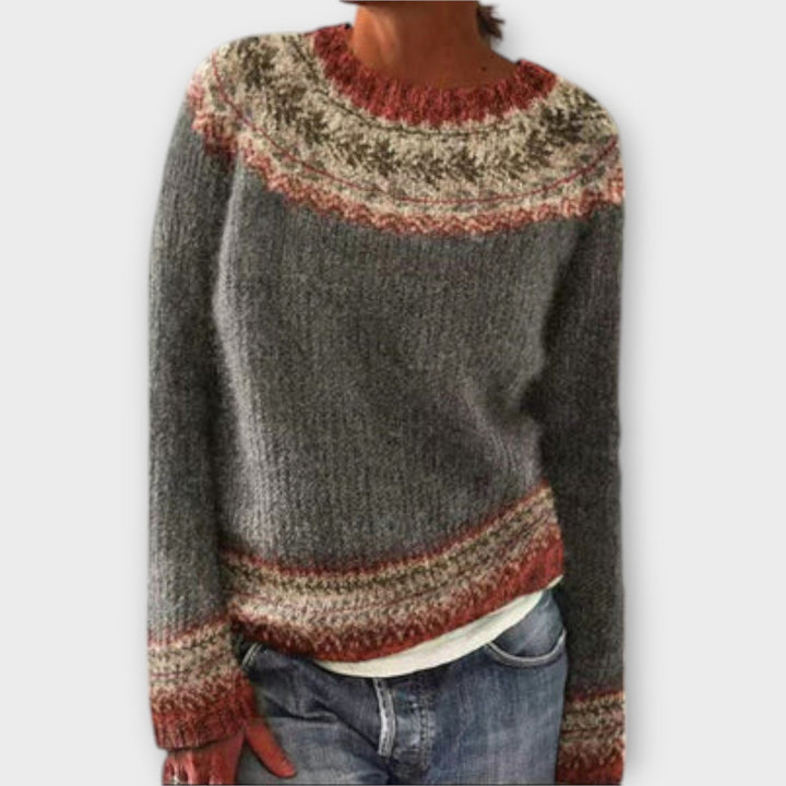 Pull vintage en tricot pour femmes