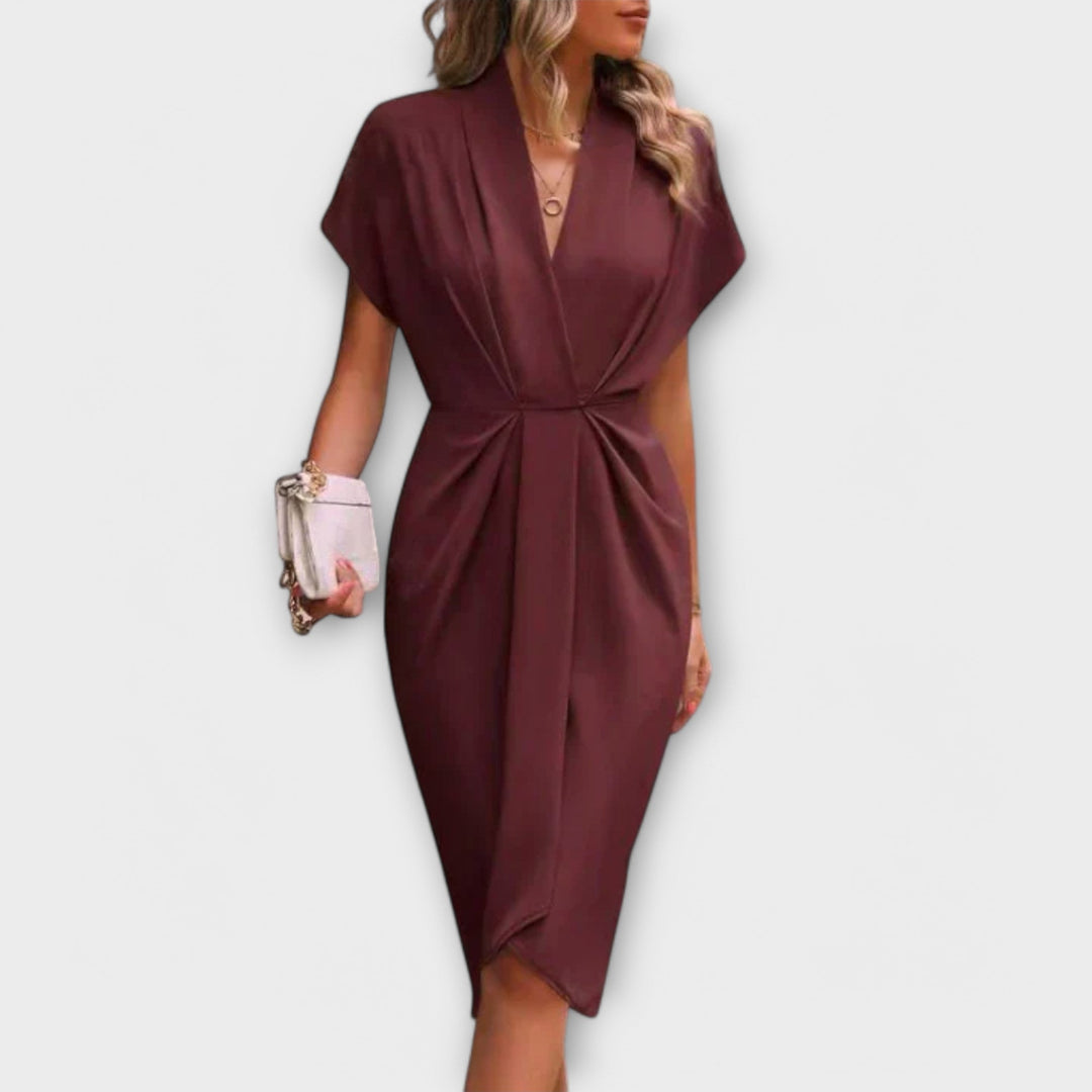 Serena - Robe Midi Croisée