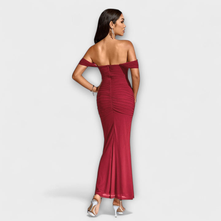 Ione - Robe Bodycon à épaules dénudées et fronces
