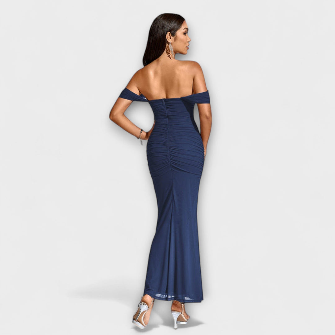 Ione - Robe Bodycon à épaules dénudées et fronces