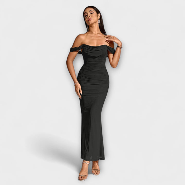 Ione - Robe Bodycon à épaules dénudées et fronces