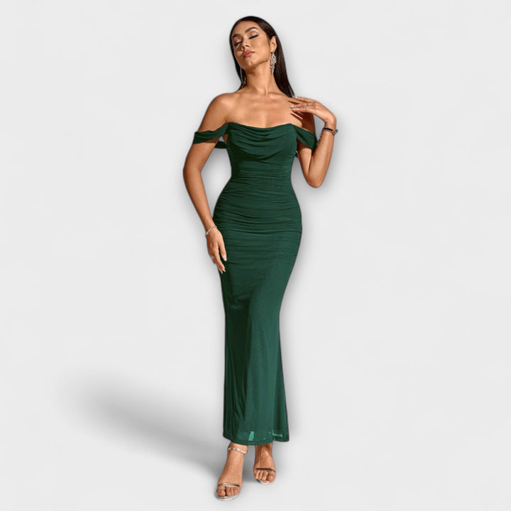 Ione - Robe Bodycon à épaules dénudées et fronces