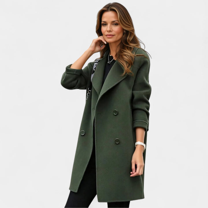 Veronika – Manteau élégant pour femme à double boutonnage