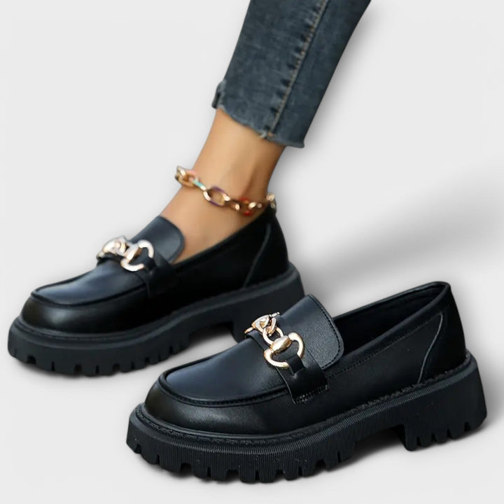 Loafers à plateforme pour femmes tendance avec boucle