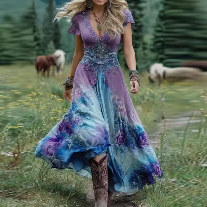 Celestine – Robe brodée élégante