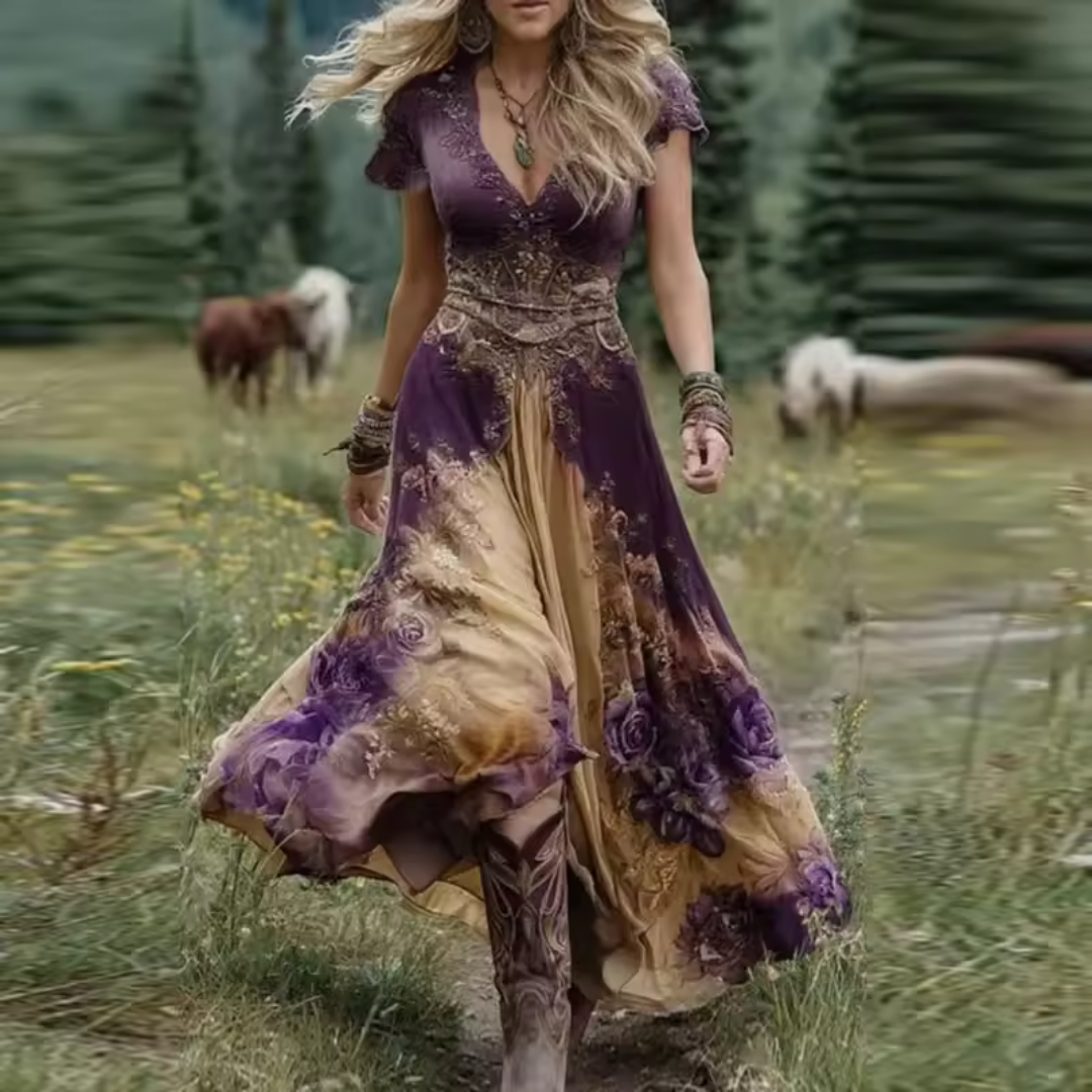 Celestine – Robe brodée élégante