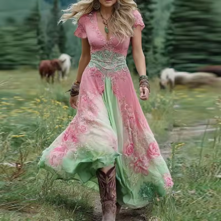 Celestine – Robe brodée élégante