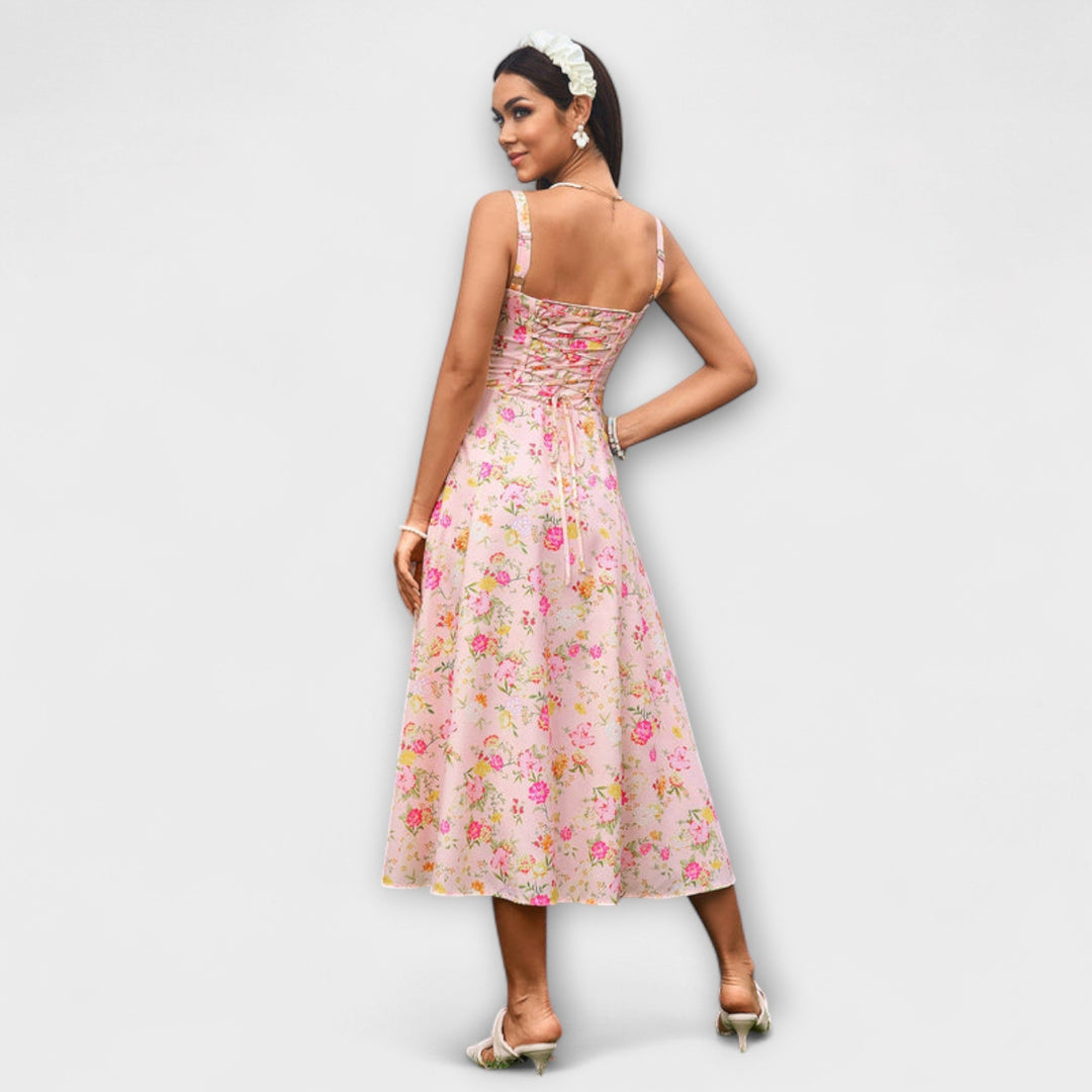 Naděje - Robe top rose avec détail fente