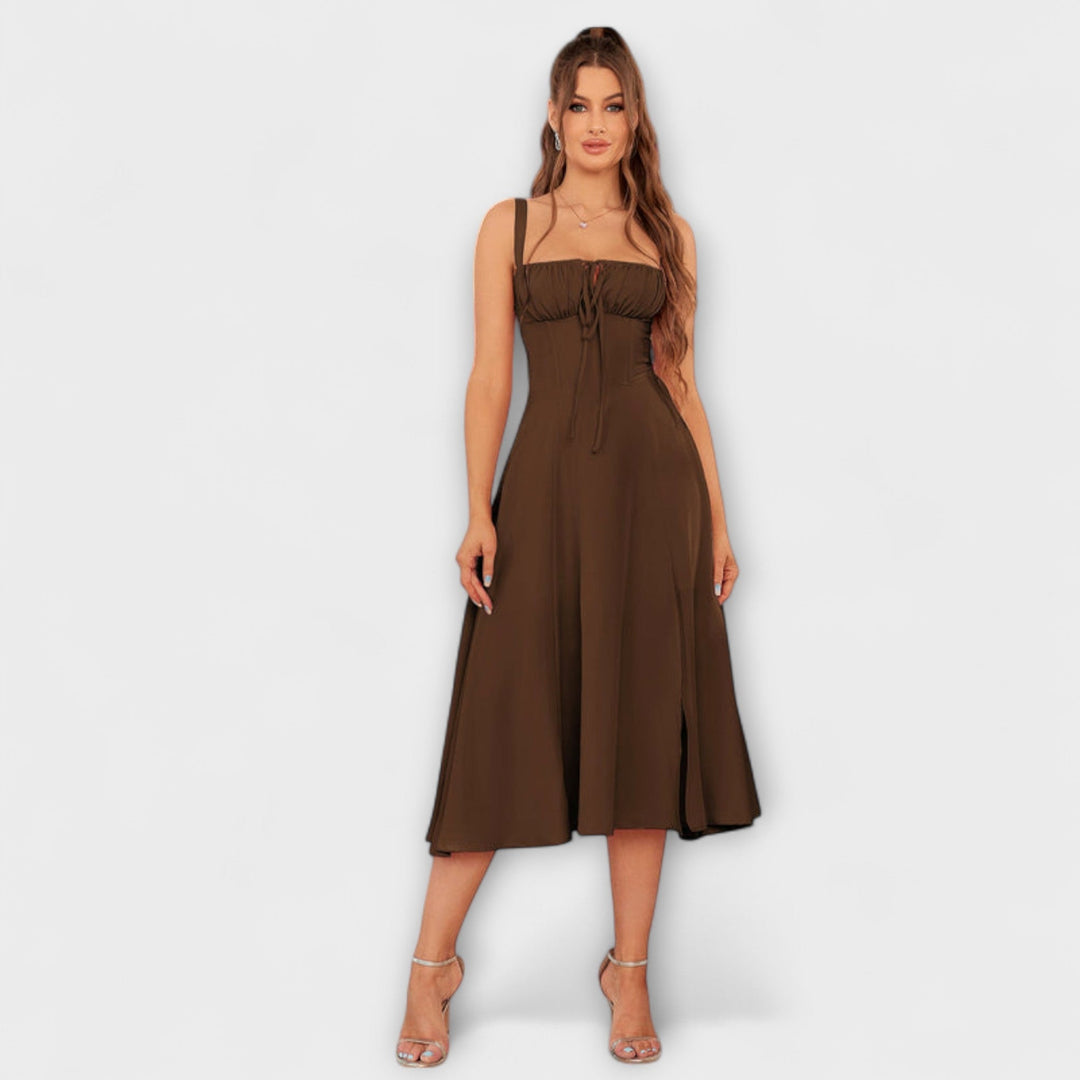 Naděje - Robe top rose avec détail fente