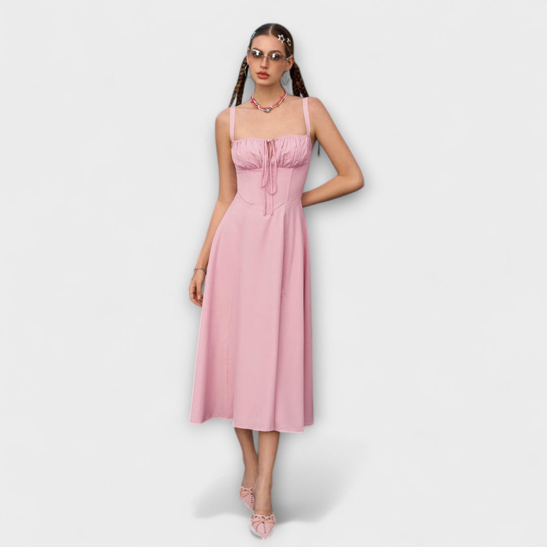 Naděje - Robe top rose avec détail fente
