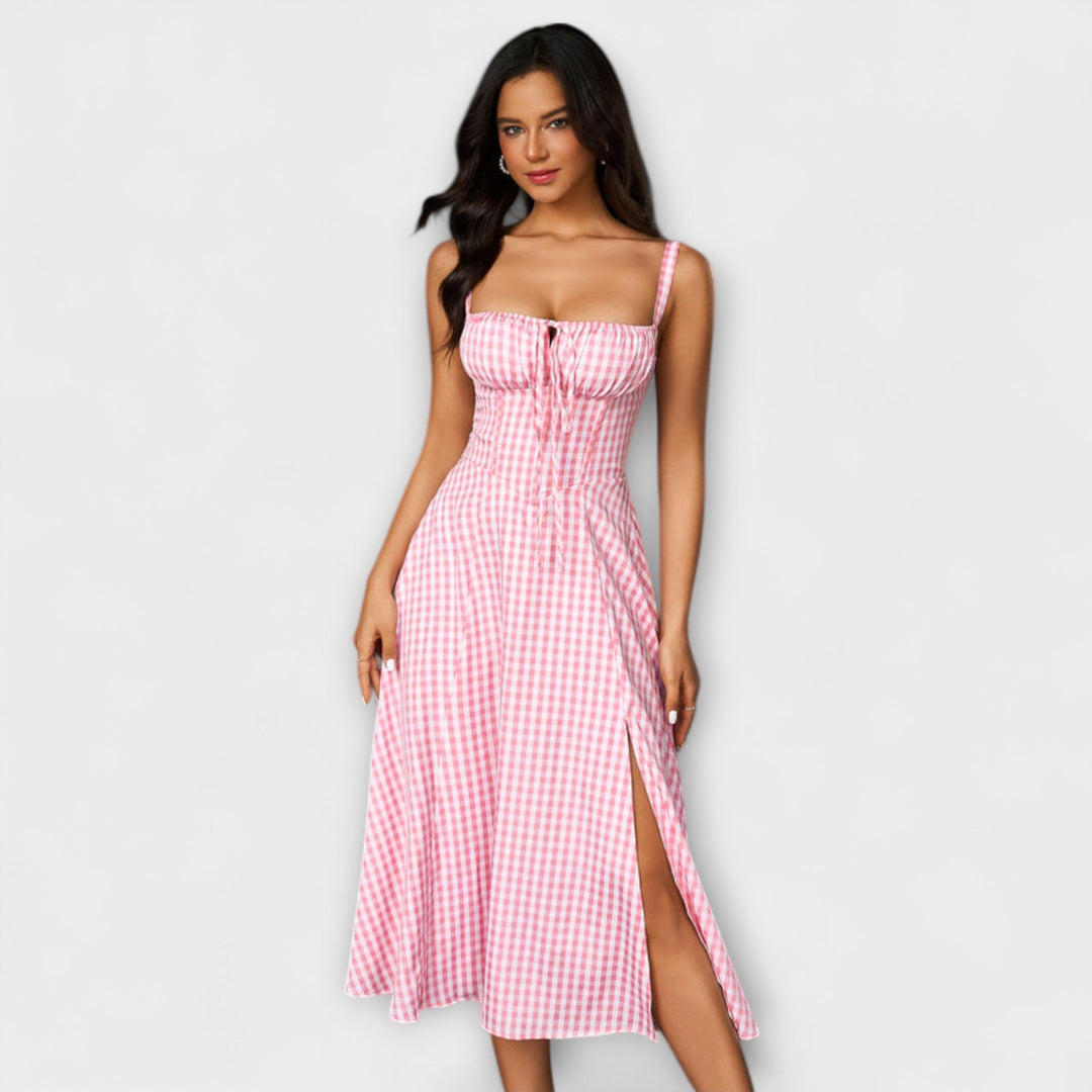 Naděje - Robe top rose avec détail fente