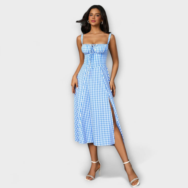 Naděje - Robe top rose avec détail fente