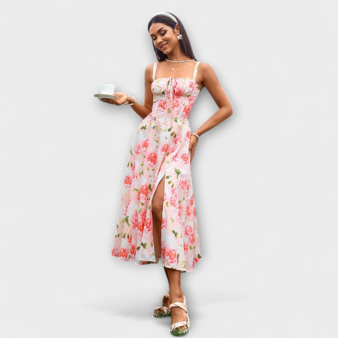 Naděje - Robe top rose avec détail fente