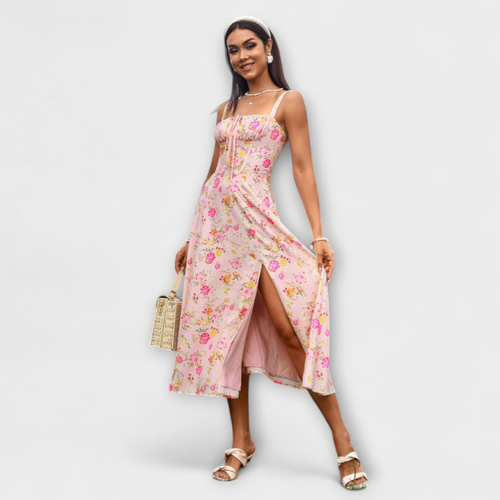 Naděje - Robe top rose avec détail fente