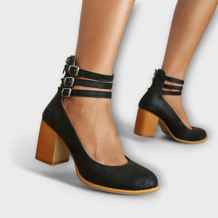 Magdaléna Élégantes Bottines à Talons Hauts avec Sangle