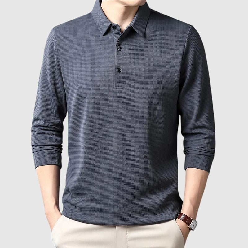 Libuše - Chemise polo élégante pour homme à manches longues