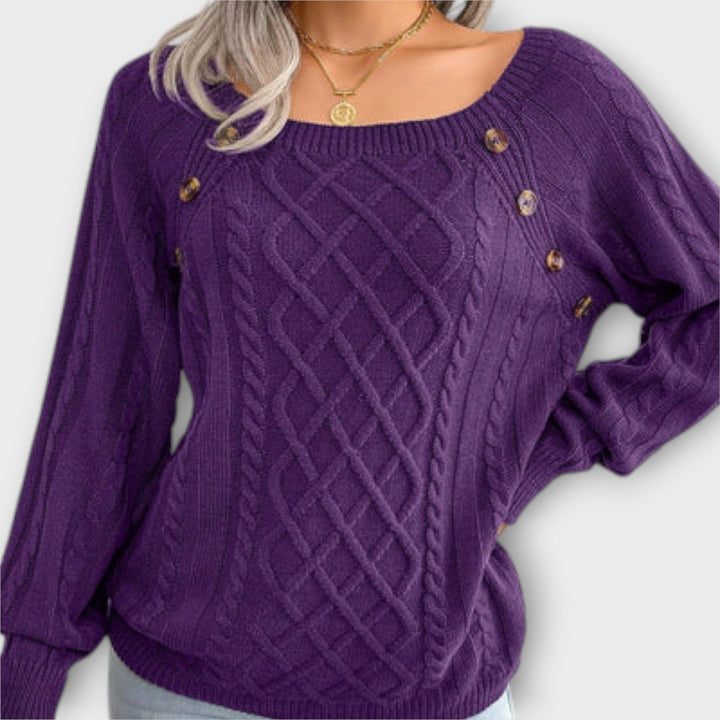 Malia - Pull en tricot avec boutons
