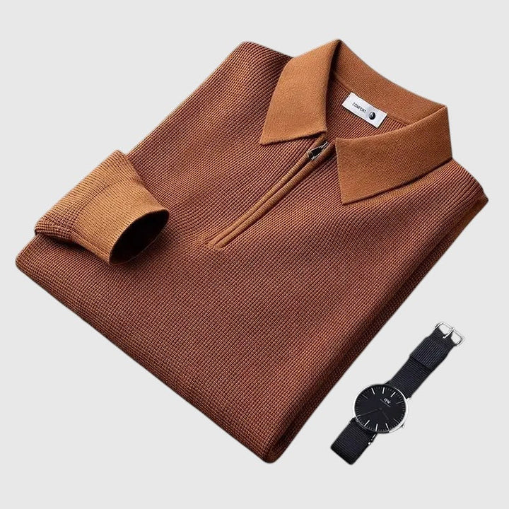 Libuše - Sweat-shirt élégant pour homme avec fermeture éclair