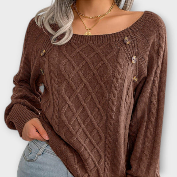 Malia - Pull en tricot avec boutons
