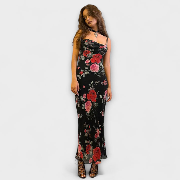 Robe bodycon à motif floral avec bretelles